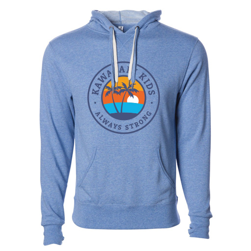 Always Strong - Palm Tree Blue Hoodie | Adult | Kawasaki Kids Foundation